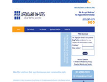 Tablet Screenshot of affordableonsites.com